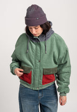 TITUS Meja Winterjacke petrol – Rückenansicht