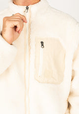 Volcom Muzzer Fuzzar Zip Übergangsjacke dirtywhite – Ansicht 2