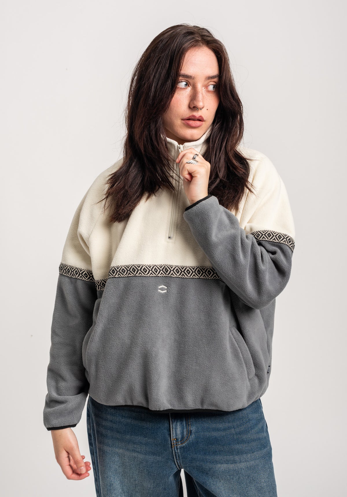TITUS Jalma Übergangsjacke offwhite-greyblue – Rückenansicht