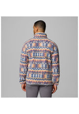 Columbia Helvetia II Printed Half Snap Fleece Übergangsjacke seasalt-retrotree – Rückenansicht