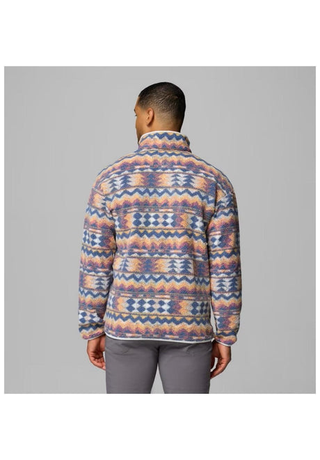 Columbia Helvetia II Printed Half Snap Fleece Übergangsjacke seasalt-retrotree – Rückenansicht