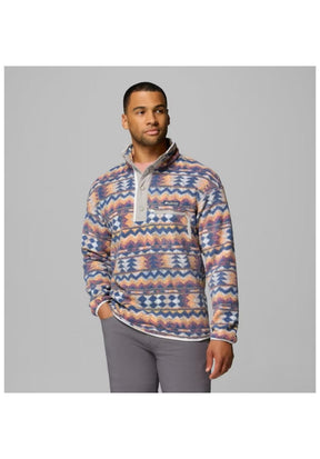 Helvetia II Printed Half Snap Fleece seasalt-retrotree Vorderansicht