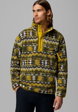 Columbia Helvetia II Printed Half Snap Fleece Übergangsjacke mossygreen-retrotree – Vorderansicht