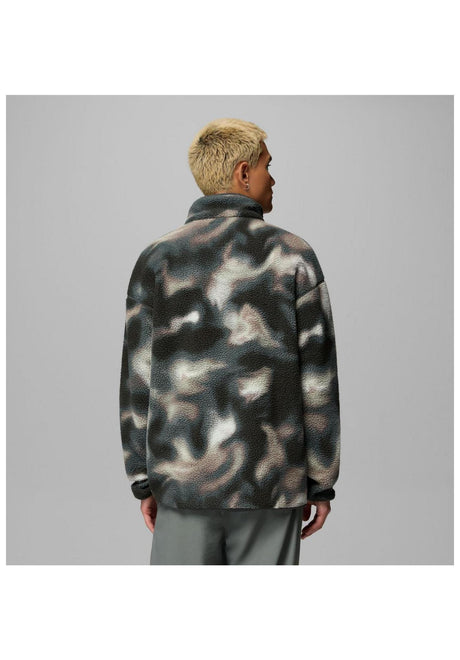 Columbia Helvetia II Printed Half Snap Fleece Übergangsjacke sedonasage-dyeflow – Rückenansicht
