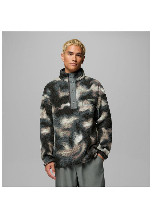 Helvetia II Printed Half Snap Fleece sedonasage-dyeflow Vorderansicht