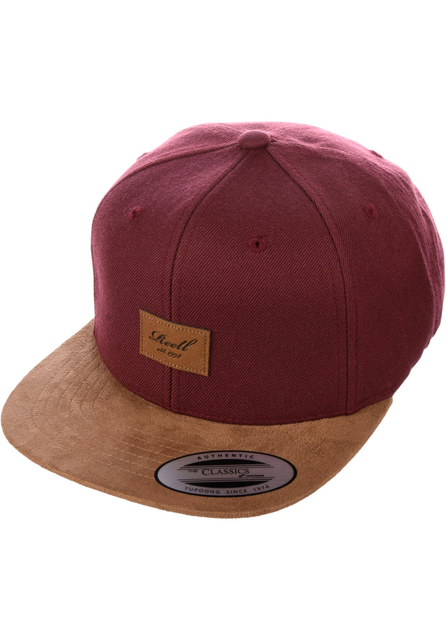 Suede Cap maroon Vorderansicht
