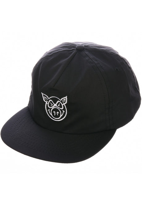 Pig Head Unstructured Cap black – Vorderansicht