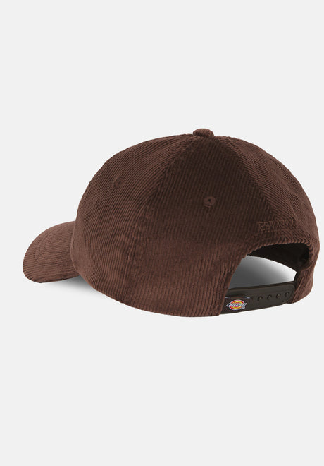 Dickies Hardwick Cord Cap chocolatebrown – Rückenansicht
