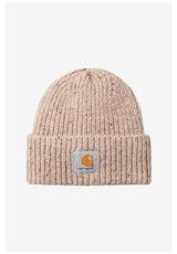 Carhartt WIP Anglistic Beanie Mütze speckledfleurdesel – Vorderansicht