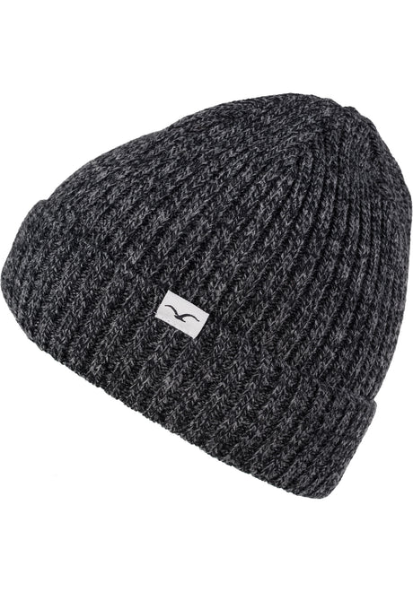 Cleptomanicx Hafen BiColor Mütze heatherblack – Vorderansicht