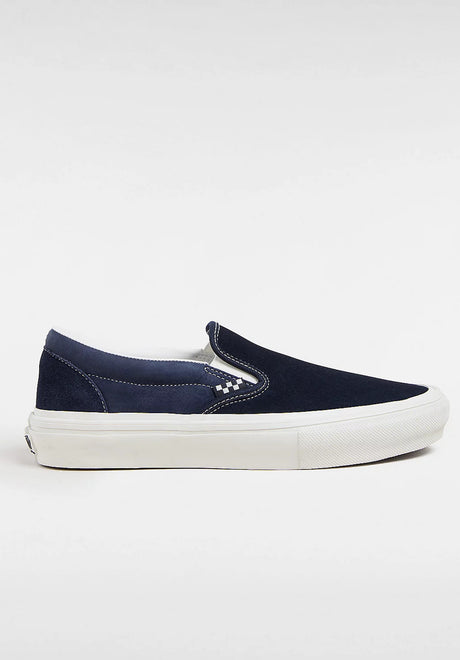 Vans Skate Slip-On Schuhe Jungs wrappeddeepnavy-vintagewhite – Vorderansicht