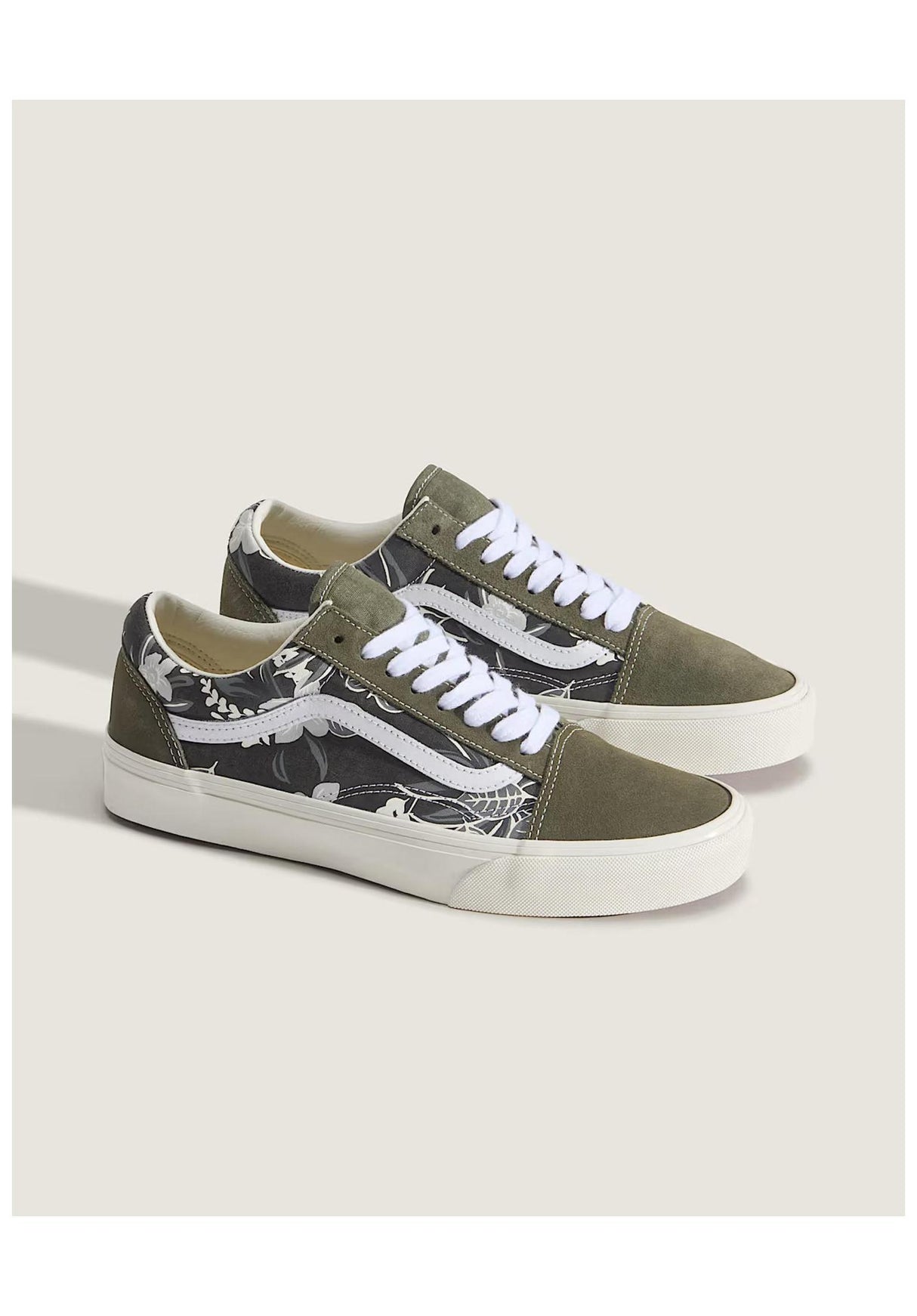 Old Skool floral-olive Rueckenansicht