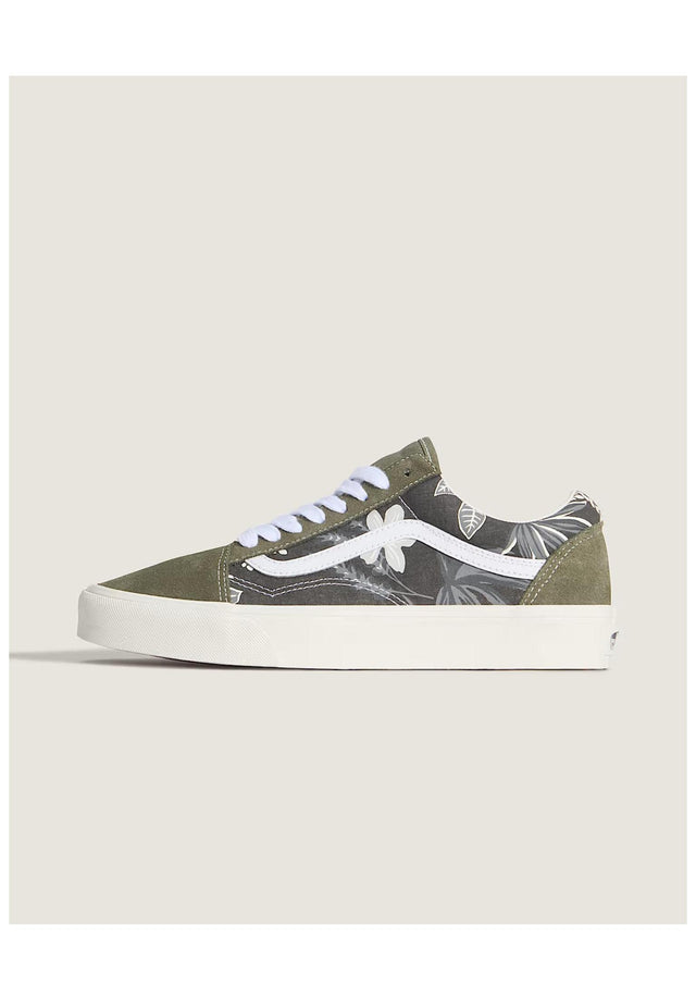 Old Skool floral-olive Vorderansicht