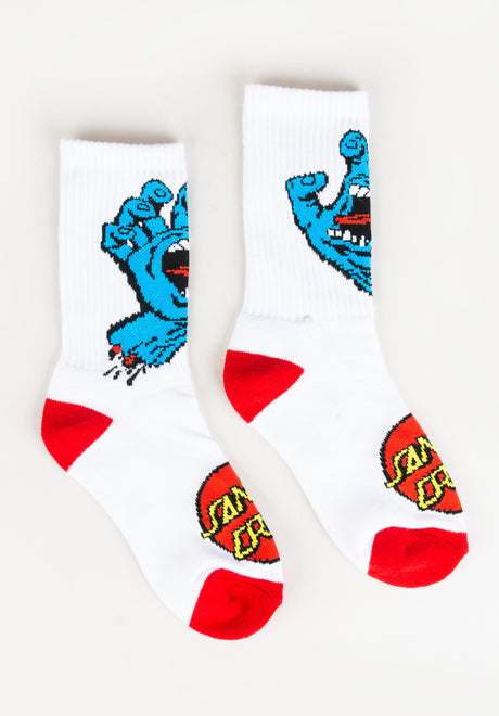 Santa-Cruz Youth Screaming Hand Socken white – Vorderansicht