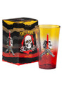 Skull & Sword Pint Glass yellow / red fade Vorderansicht