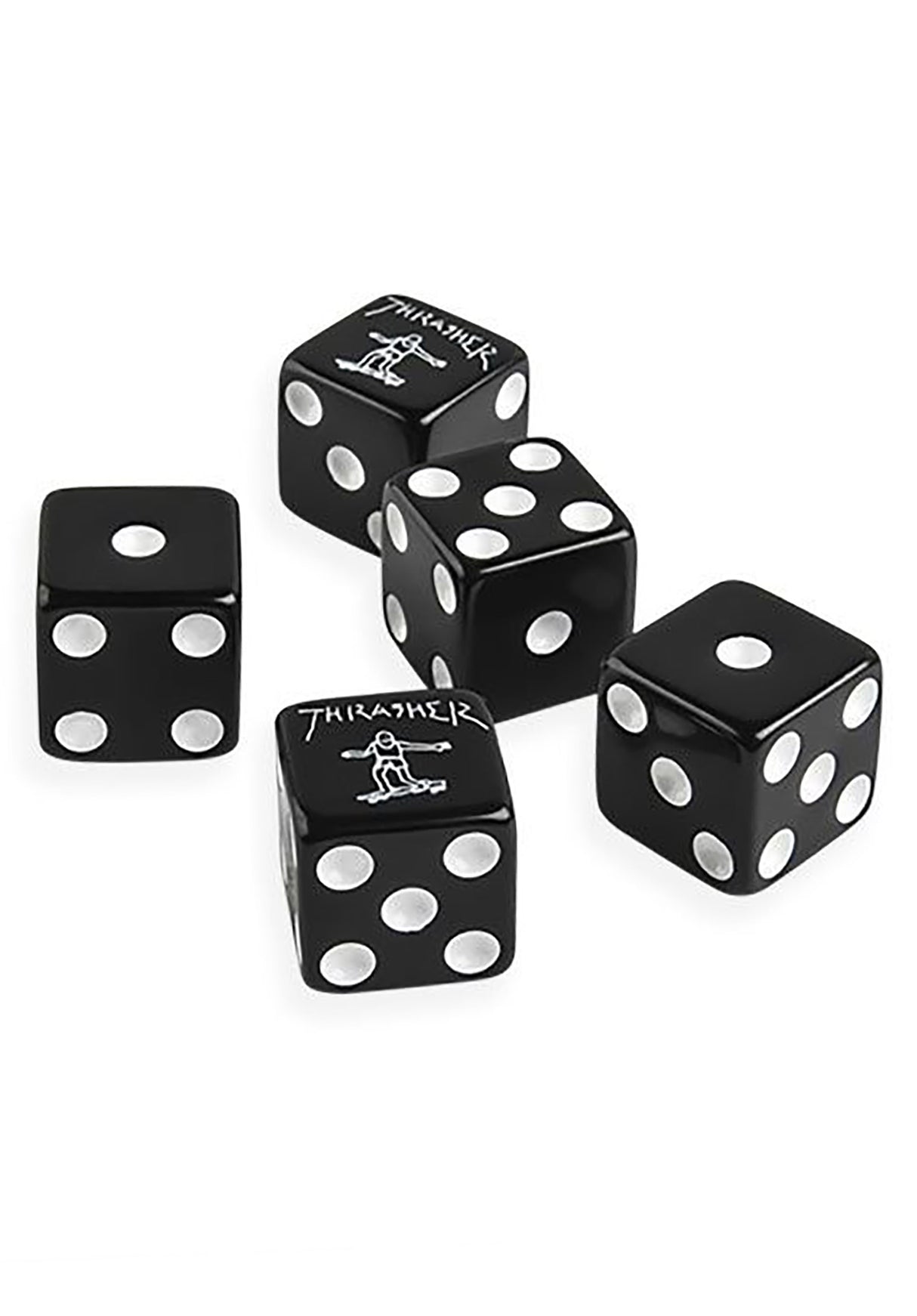 Dice Set black Rueckenansicht