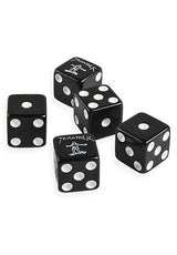Dice Set black Rueckenansicht