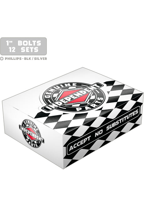 1" Kreuz 12er black-silver Vorderansicht