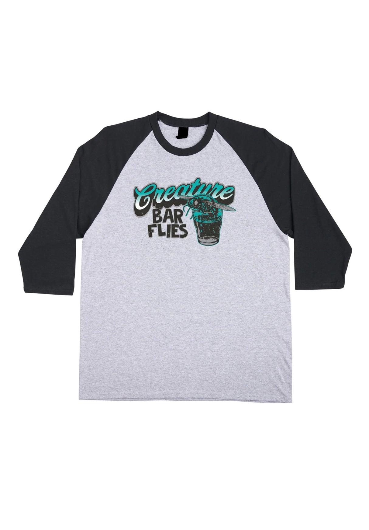 Barfly 3/4 Sleeve midweight white-black Vorderansicht