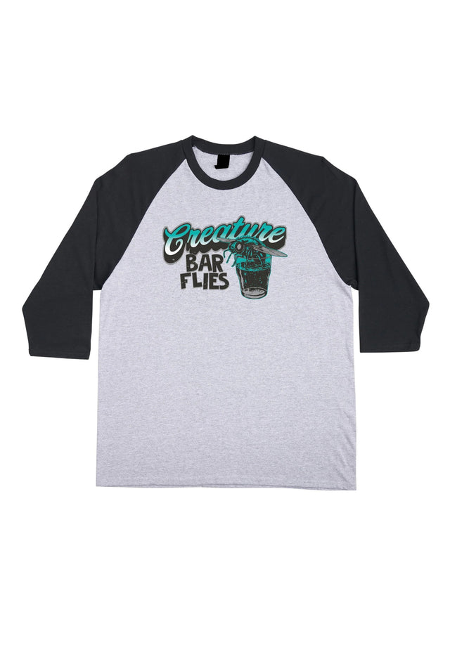 Barfly 3/4 Sleeve midweight white-black Vorderansicht