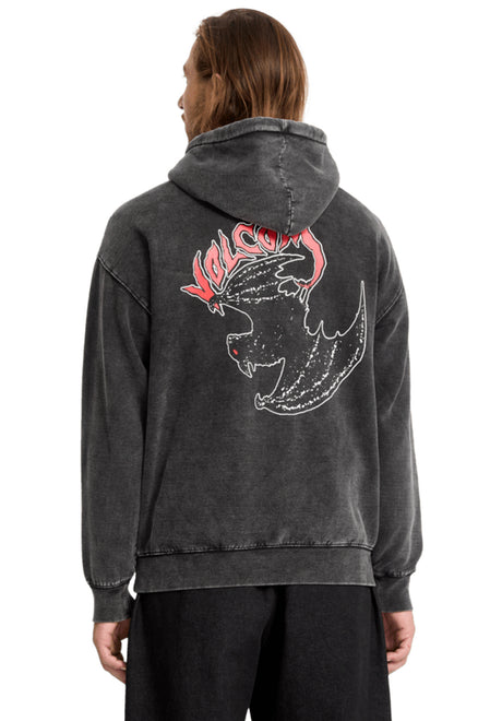 Volcom Nightwasher Hoodie lightacidblack – Vorderansicht