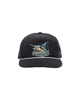 Bait Shop Unstructured Snapback navy Oberansicht