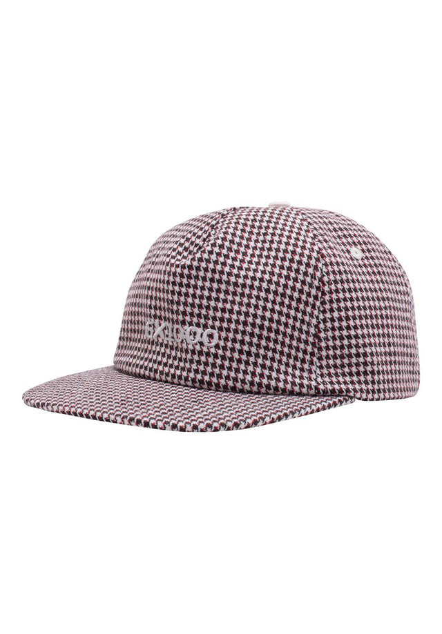 Mini OG Logo Houndstooth 5-Panel Polo Snapback white-black Vorderansicht