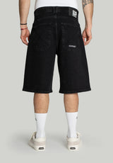 X-Tra Monster Denim Shorts washedblack Rueckenansicht
