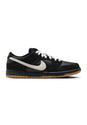 Dunk Low Pro black-white-black-gumlightbrown Vorderansicht
