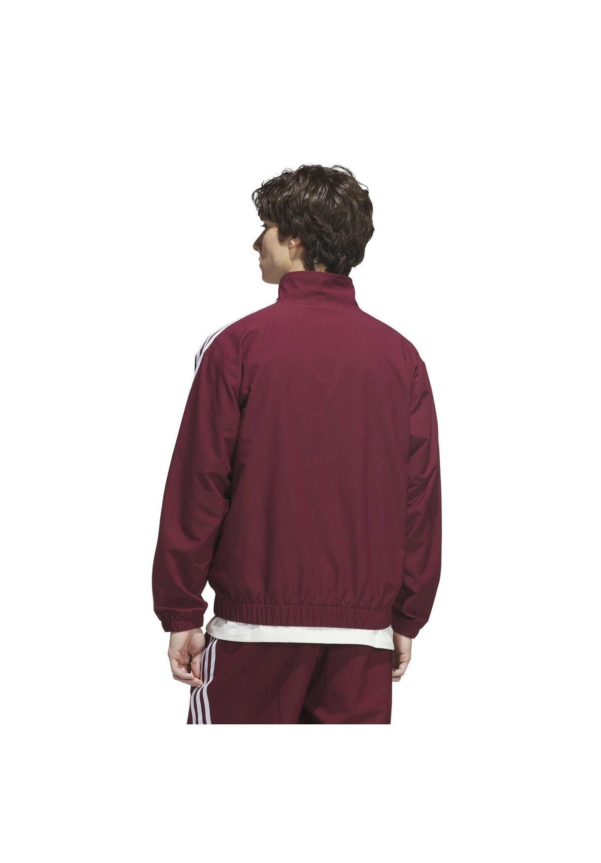 adidas-skateboarding Superfire TK Trainingsjacke darkred-white – Rückenansicht