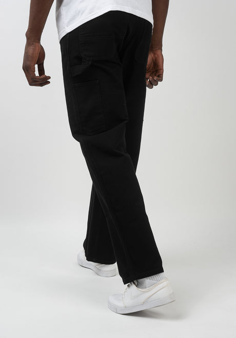 Single Knee Pant blackrinsed Rueckenansicht