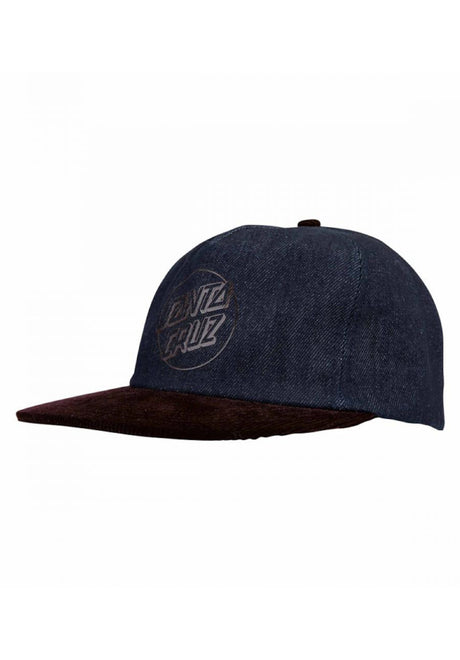 Opus Dot Cord Snapback darkdenim-coffeecord Vorderansicht