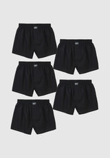 Plain 5er Pack black Vorderansicht