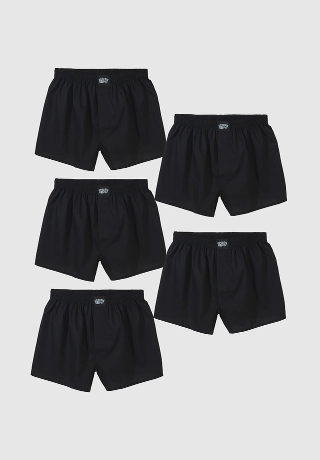Plain 5er Pack black Vorderansicht