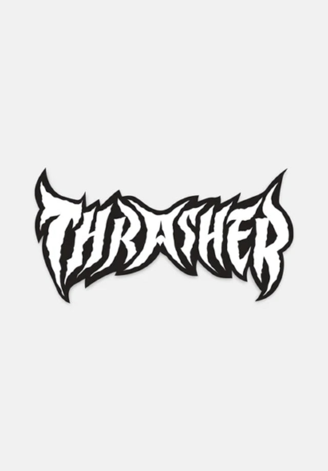 Metal Sticker black-white Vorderansicht