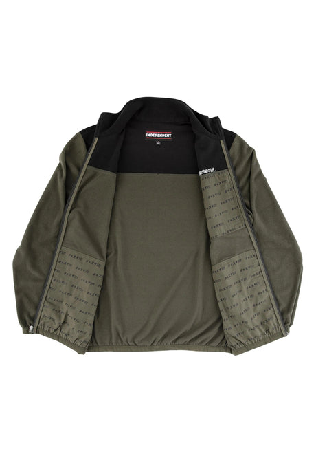 BTG Fleece Jacket army-black Closeup1