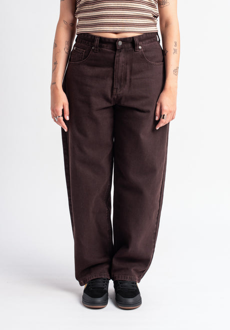 Alby-Baggy darkbrownwashed Vorderansicht