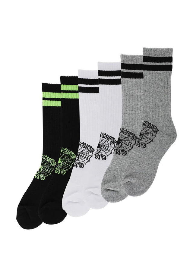 Web Crew 3-Pack black-white-heathergrey Vorderansicht
