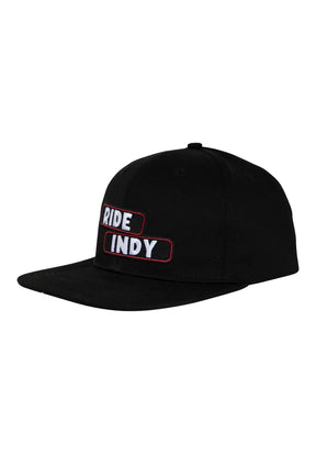 Sticker Slap 6-Panel Unstructured Mid Snapback black Vorderansicht