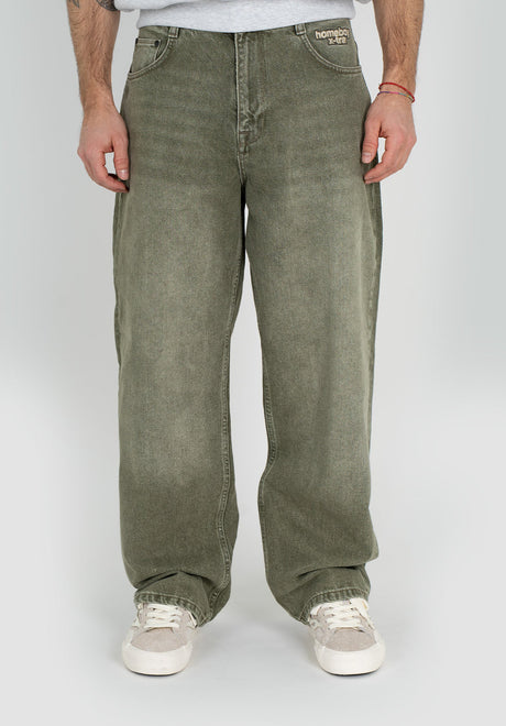 X-tra Baggy Dye Denim washedgreen Vorderansicht