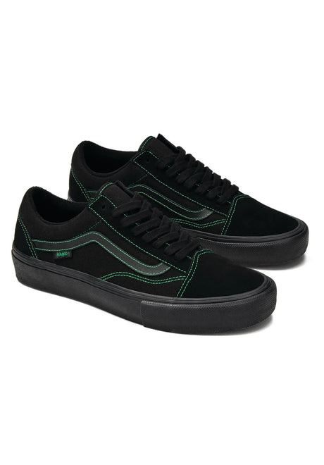 Skate Old Skool black-black-green Vorderansicht