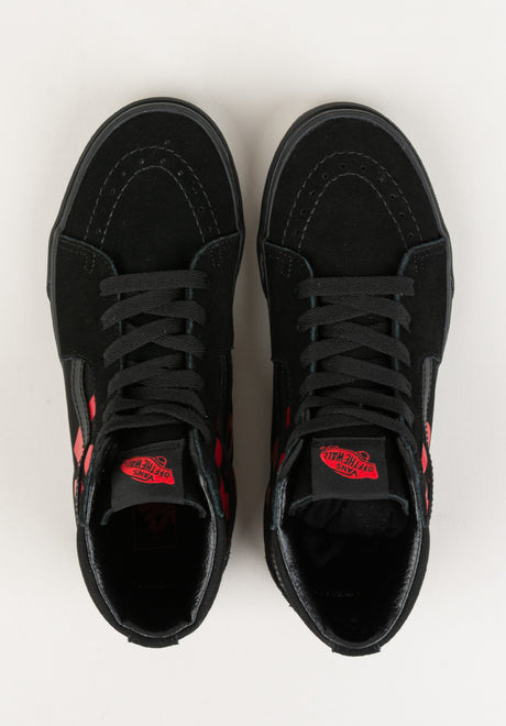 Sk8-Hi Kids logo-black-red Closeup2
