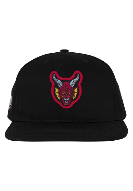 X Stranger Things Hellfire Club Snapback Structure black Rueckenansicht