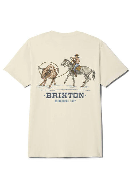 Brixton Hutchins T-Shirt cream – Vorderansicht