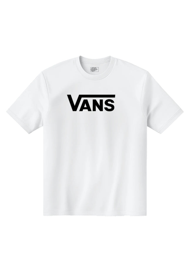 Classic Drop V Crew Tee-B Kids white-black Vorderansicht