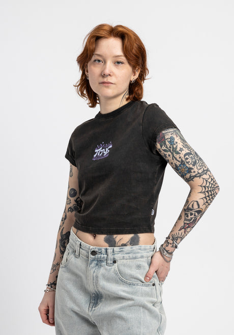TITUS Flame Babytee blackfaded Rueckenansicht