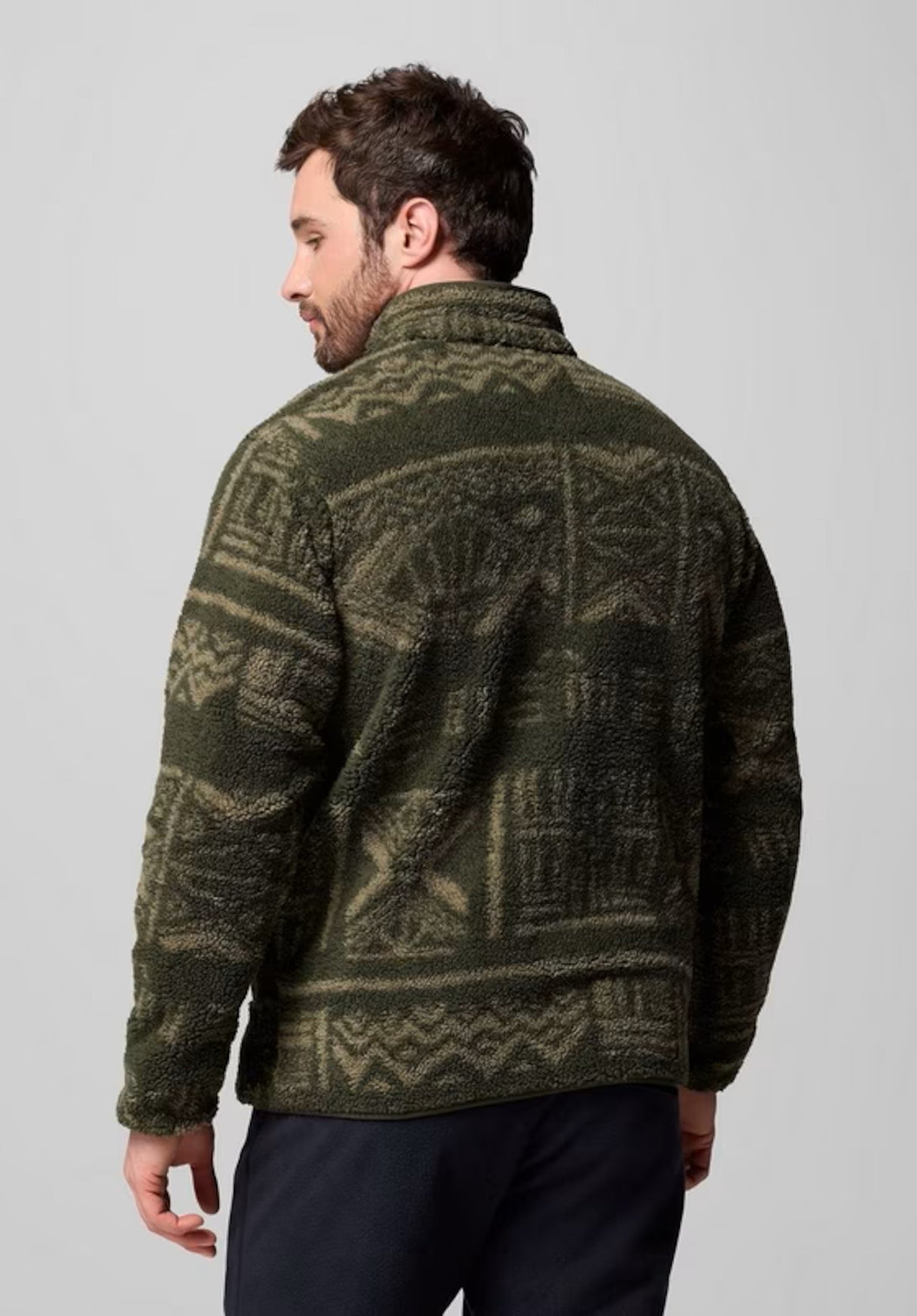 Rugged Ridge High Pile Half Zip greenscape Rueckenansicht