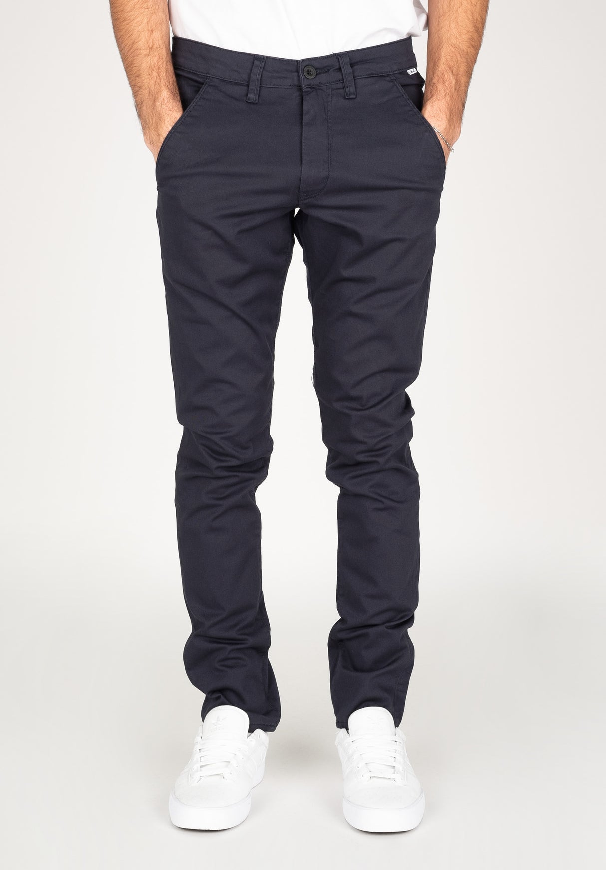 Flex Tapered Chino navy Vorderansicht