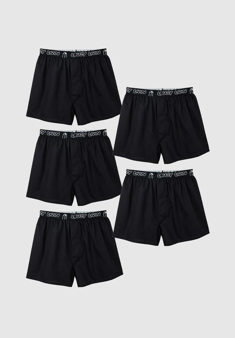 Boxerbrief 5er Pack black Vorderansicht