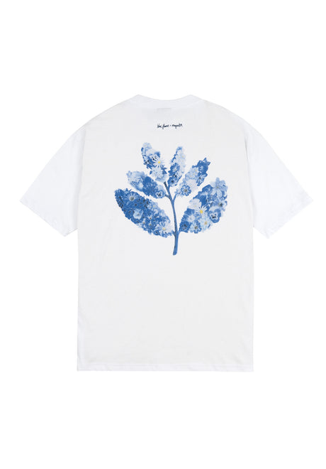 Blue Flowers Collab white Rueckenansicht